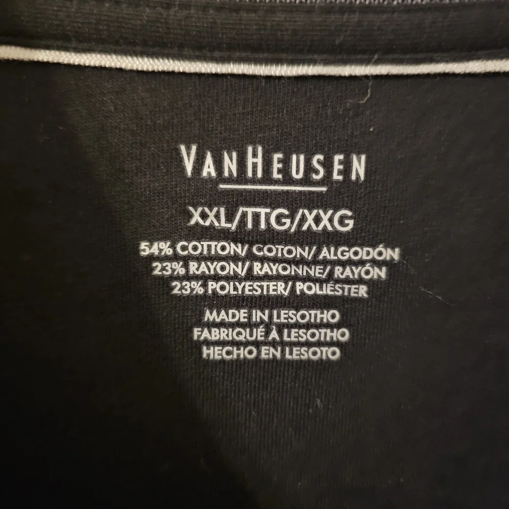 Van Heusen NWT Mens Black Jersey Polo Size XXL - Picture 2 of 4